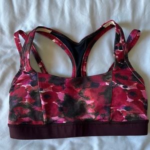 Lululemon Splendour Bra Poppy Petals Berry Rumble Size 6